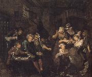 William Hogarth Prodigal son in prison Sweden oil painting artist